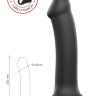 Черный фаллос на присоске Silicone Bendable Dildo XL - 20 см. купить в секс шопе