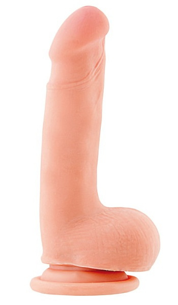 Телесный реалистик на присоске - 15 см. купить в секс шопе