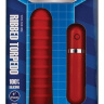 Красный ребристый анальный вибратор RIBBED TORPEDO - 15 см. купить в секс шопе
