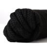 Черная текстильная веревка для бондажа - 1 м. купить в секс шопе