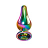 Радужная анальная пробка Rainbow Metal Plug Small - 9,4 см. купить в секс шопе
