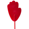 Красный стек с фаллосом вместо ручки - 62 см. купить в секс шопе