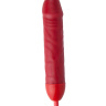 Красный стек с фаллосом вместо ручки - 62 см. купить в секс шопе