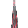 Черно-красная клеть с плетеной ручкой с ромбовидным узором - 45 см. купить в секс шопе
