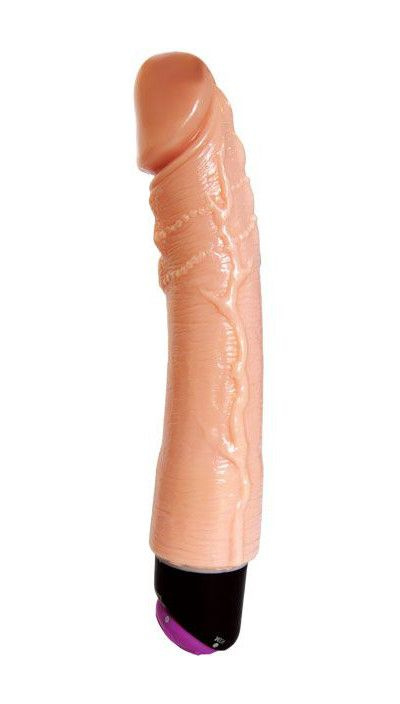 Вибратор телесного цвета Realistic Cock Vibe - 20 см. купить в секс шопе