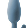 Грязно-синяя анальная пробка со смещенным центром тяжести Glow - 10 см. купить в секс шопе
